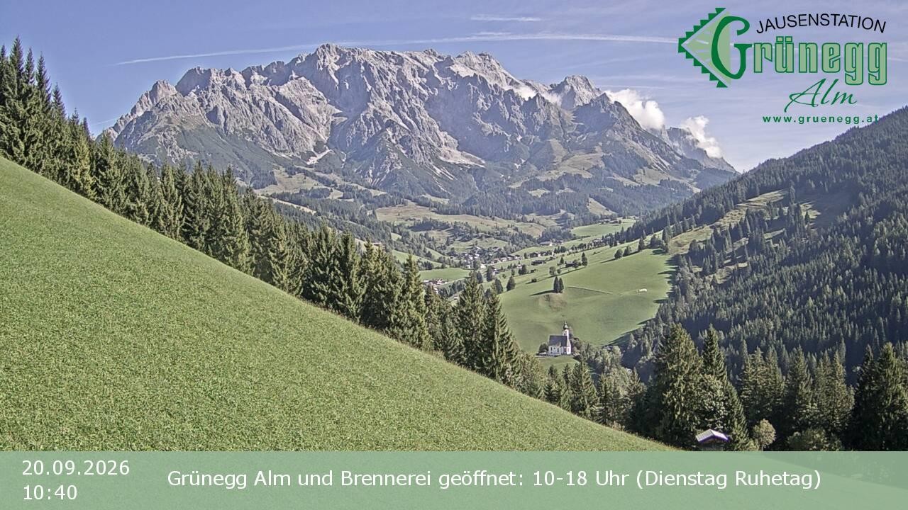 Archived image Webcam Dienten - View Grünegg Alm