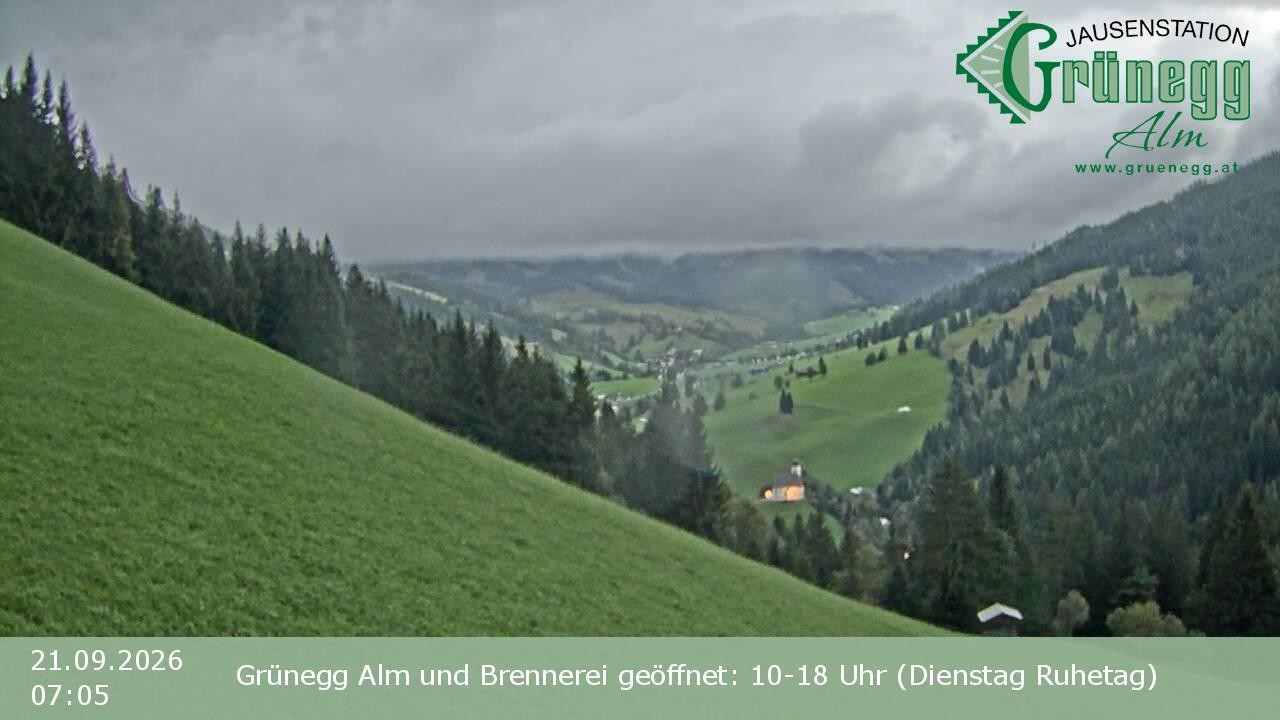 Archiv Foto Webcam Dienten: Ausblick Grünegg Alm