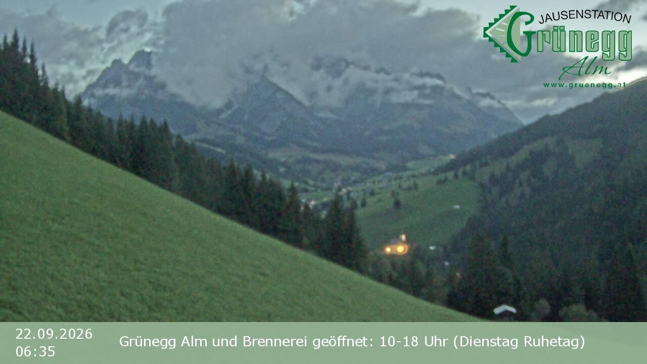 Archiv Foto Webcam Dienten: Ausblick Grünegg Alm