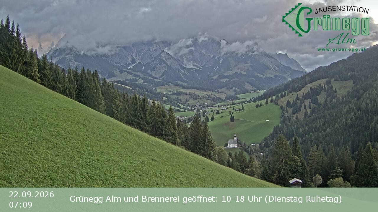 Archiv Foto Webcam Dienten: Ausblick Grünegg Alm