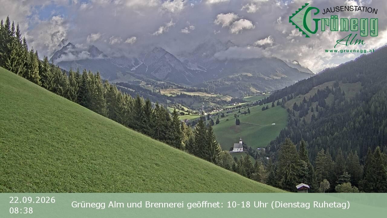 Archiv Foto Webcam Dienten: Ausblick Grünegg Alm