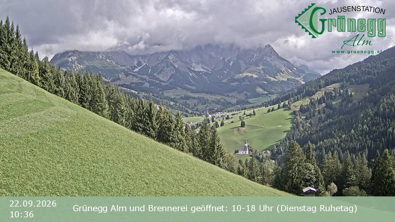 Archiv Foto Webcam Dienten: Ausblick Grünegg Alm