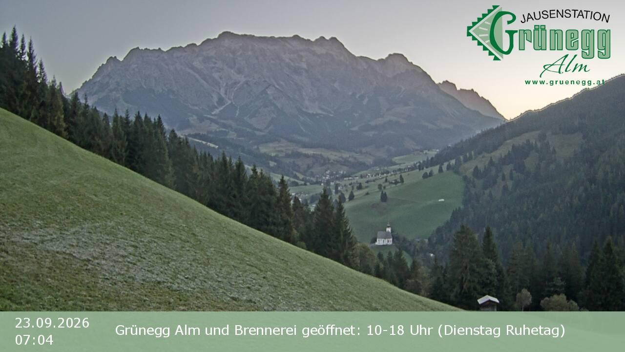 Archiv Foto Webcam Dienten: Ausblick Grünegg Alm