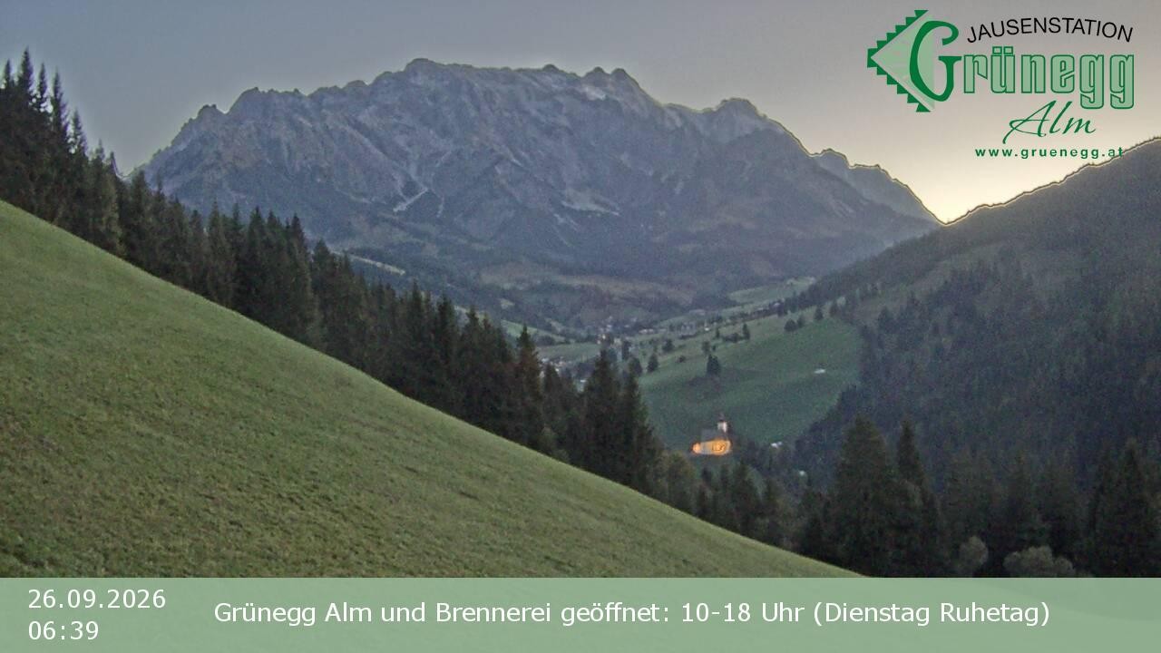 Archiv Foto Webcam Dienten: Ausblick Grünegg Alm