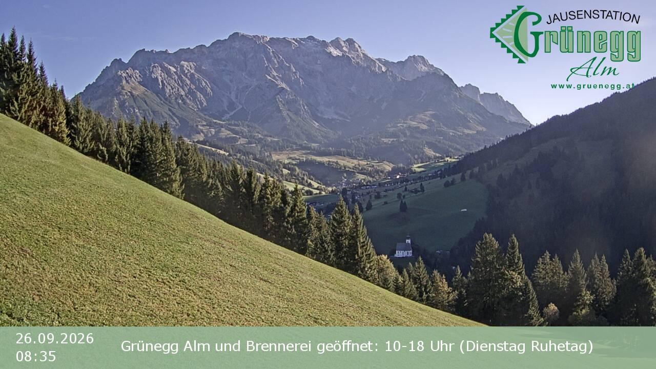 Archiv Foto Webcam Dienten: Ausblick Grünegg Alm