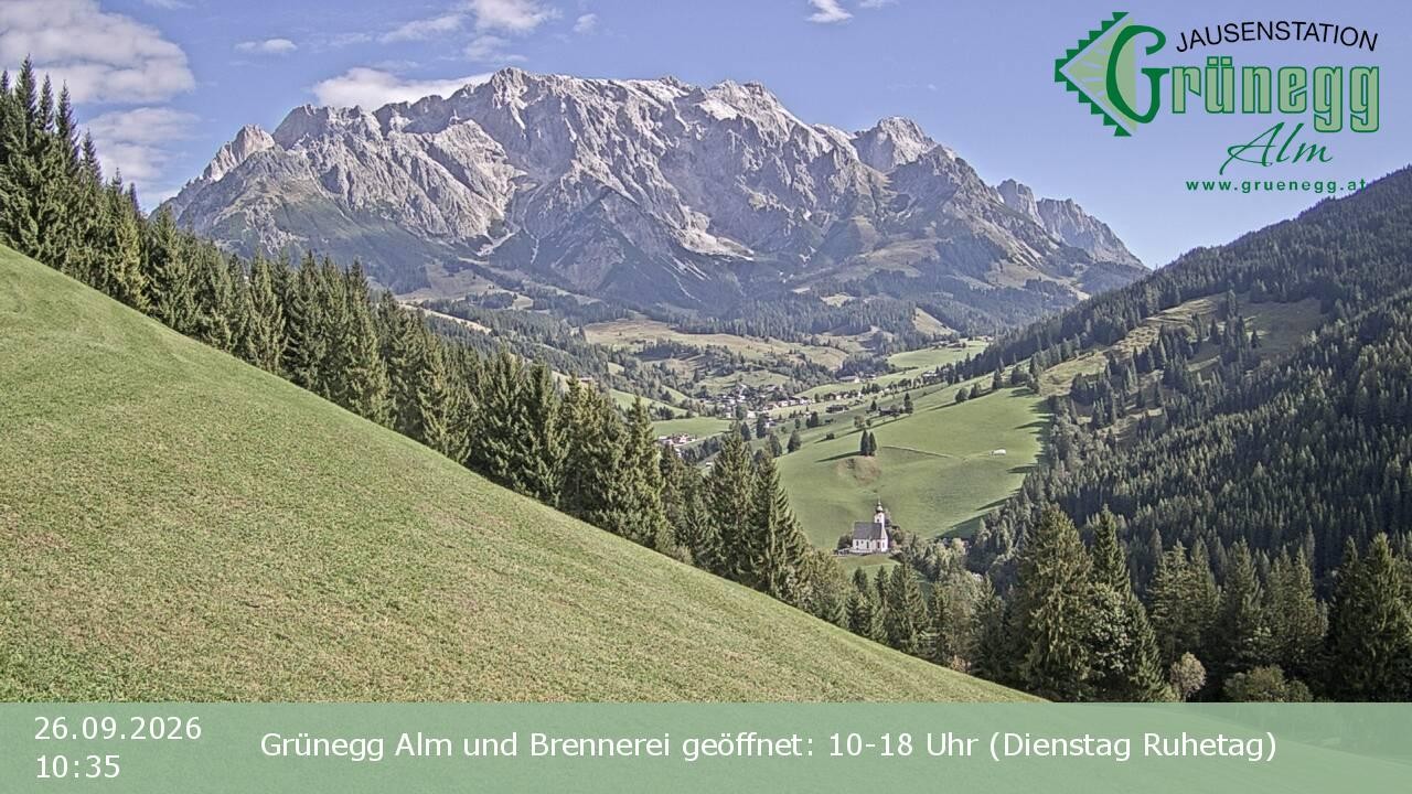 Archiv Foto Webcam Dienten: Ausblick Grünegg Alm