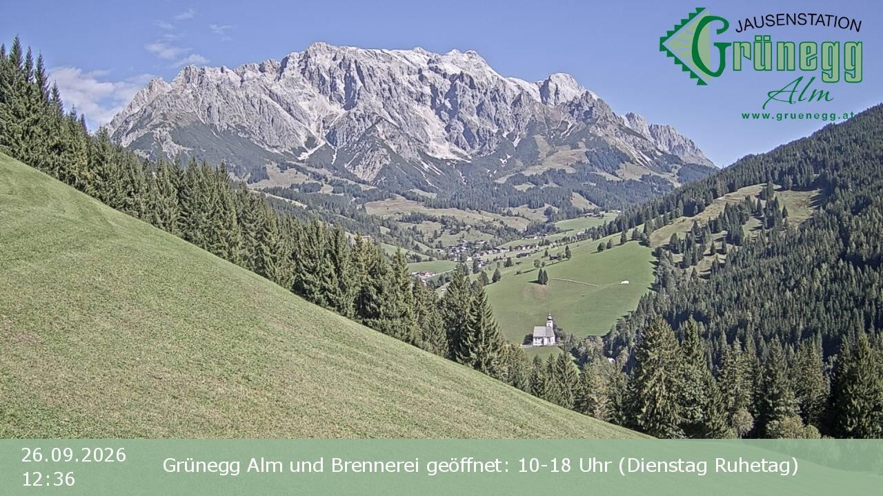 Archiv Foto Webcam Dienten: Ausblick Grünegg Alm