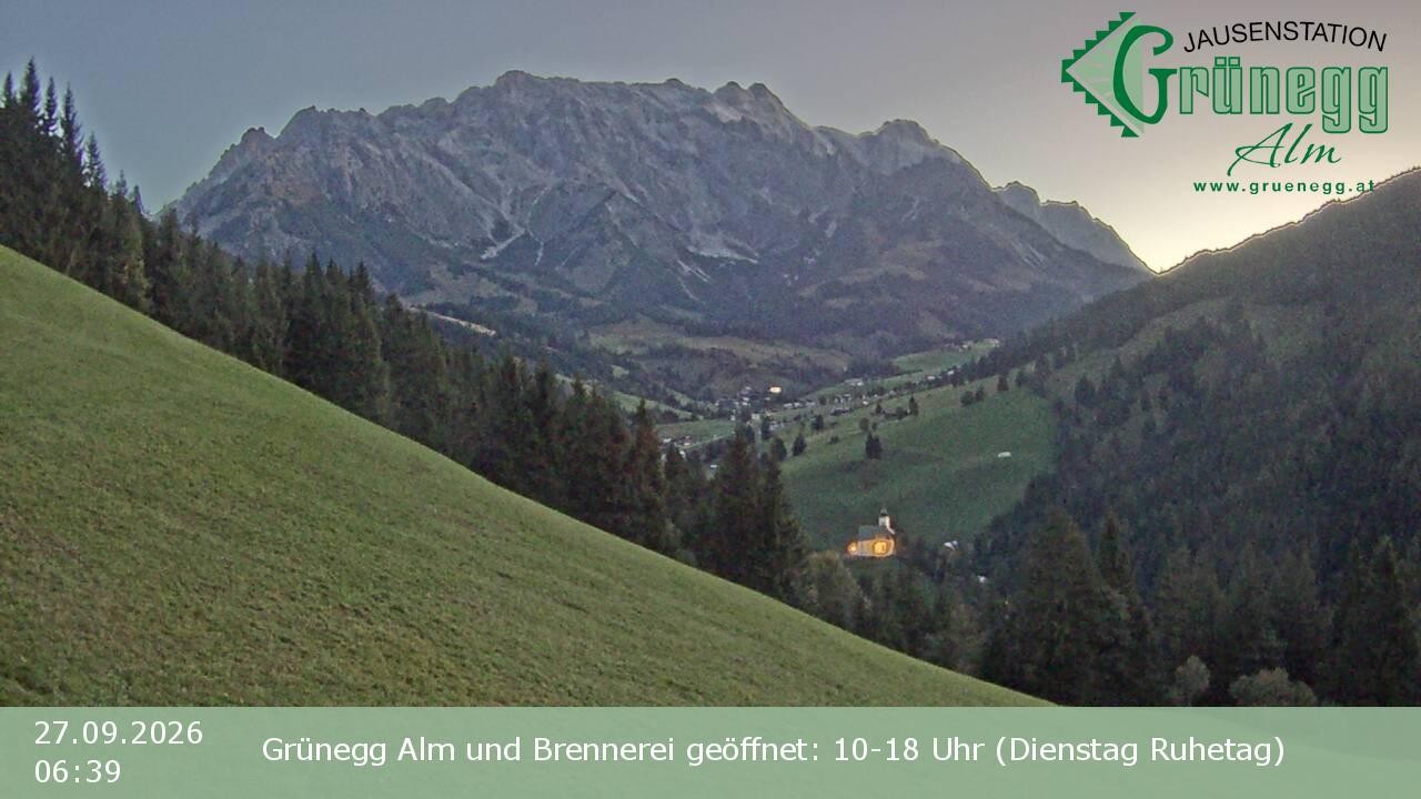 Archiv Foto Webcam Dienten: Ausblick Grünegg Alm