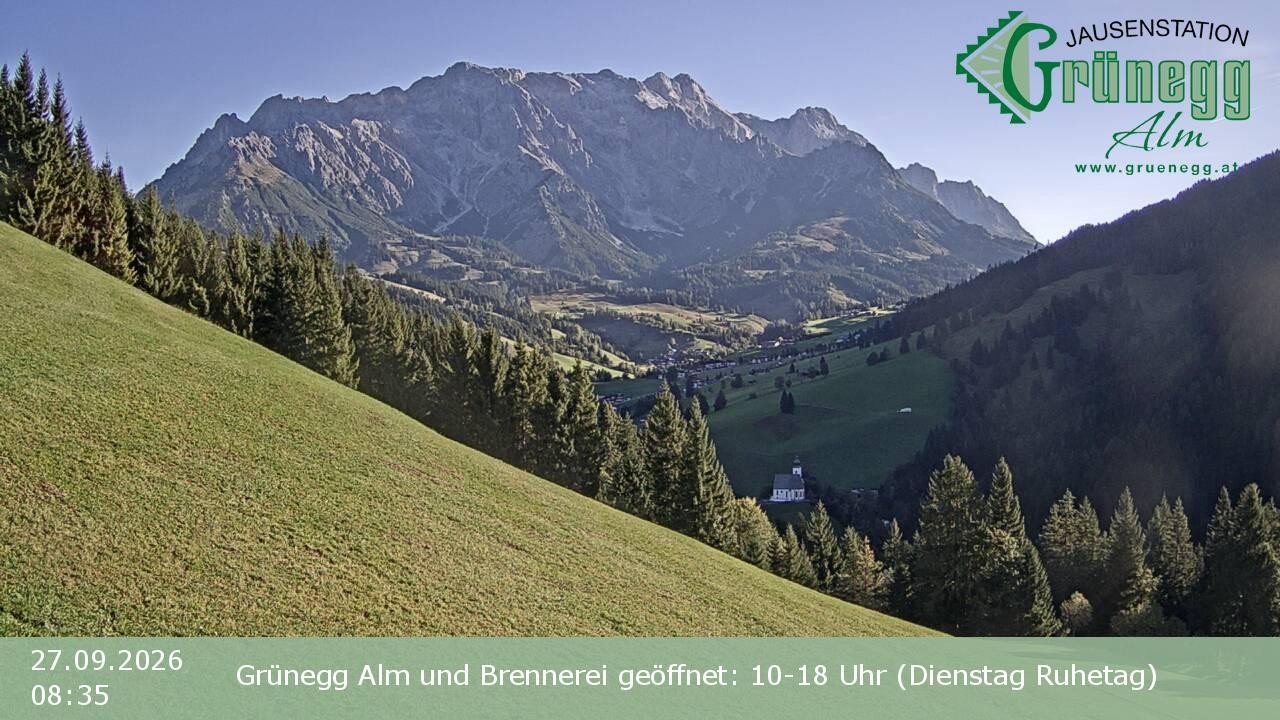 Archiv Foto Webcam Dienten: Ausblick Grünegg Alm