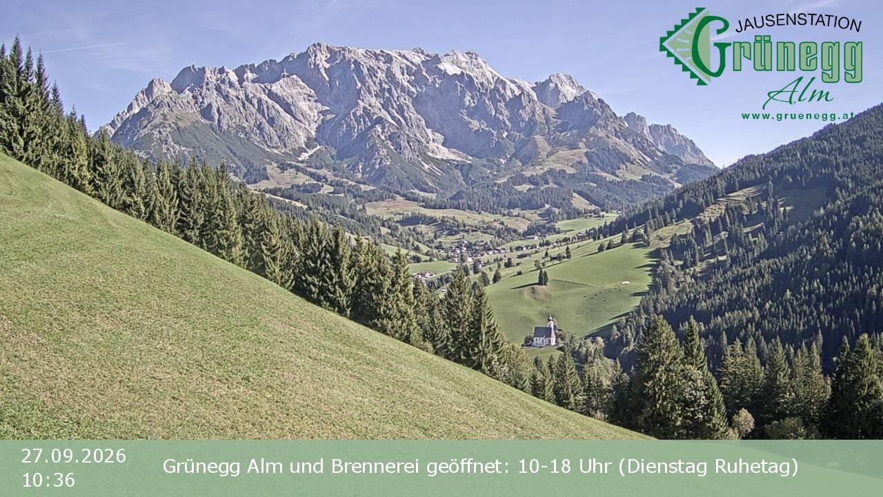 Archiv Foto Webcam Dienten: Ausblick Grünegg Alm