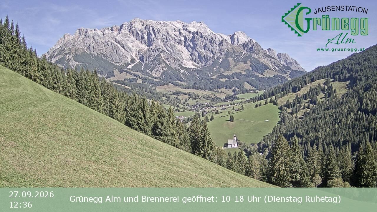 Archiv Foto Webcam Dienten: Ausblick Grünegg Alm