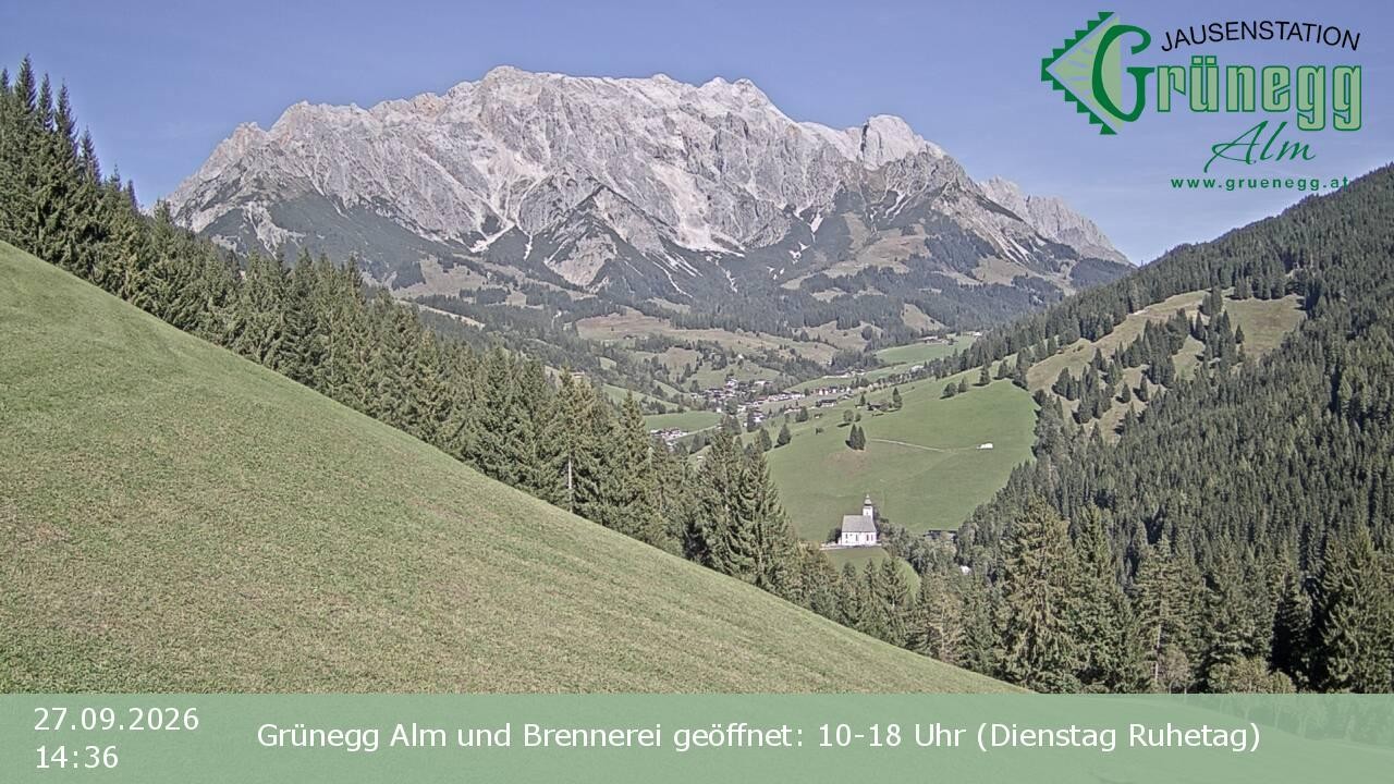 Archiv Foto Webcam Dienten: Ausblick Grünegg Alm