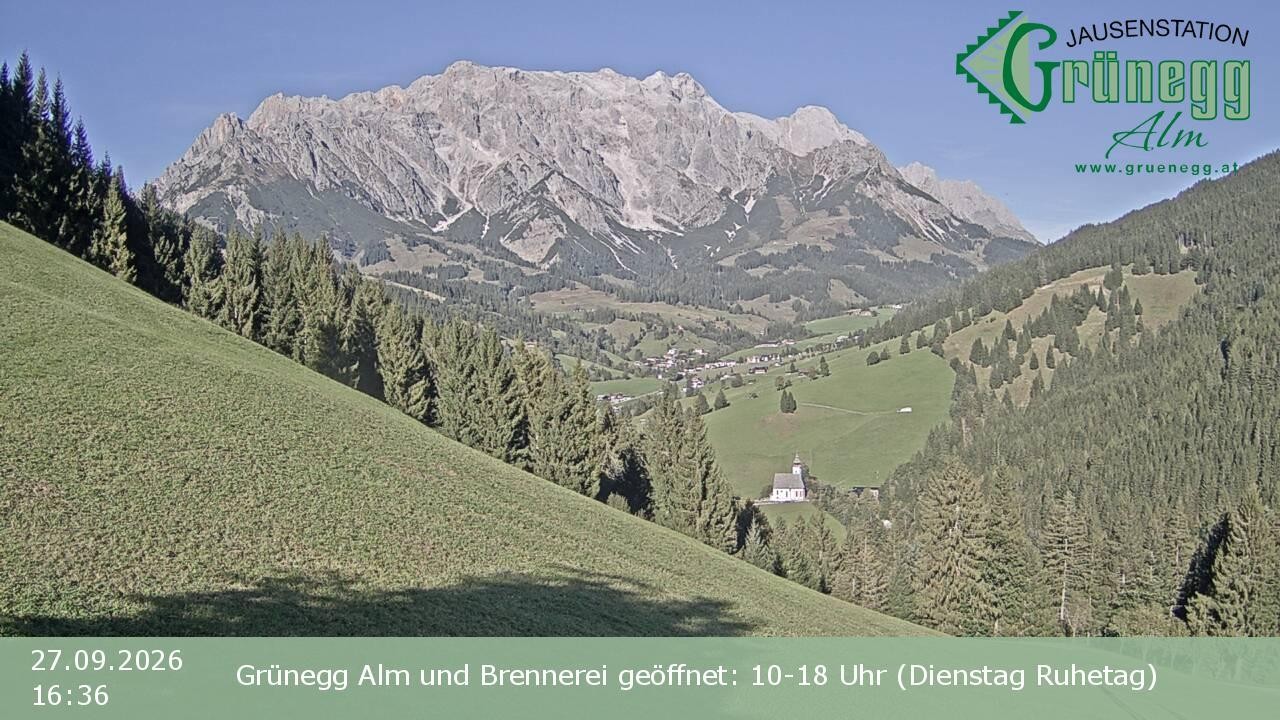 Archiv Foto Webcam Dienten: Ausblick Grünegg Alm