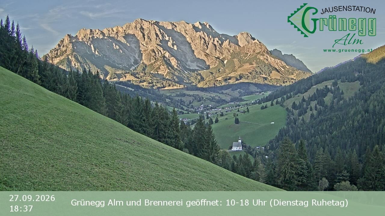 Archiv Foto Webcam Dienten: Ausblick Grünegg Alm