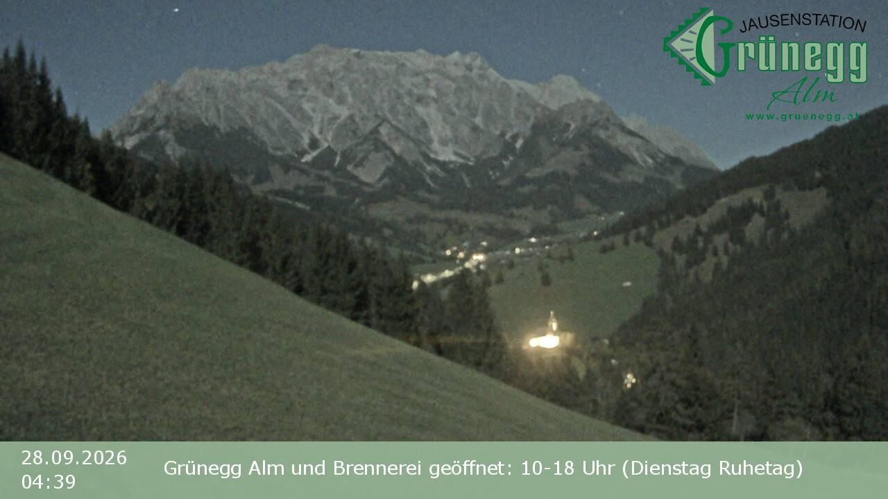 Archiv Foto Webcam Dienten: Ausblick Grünegg Alm
