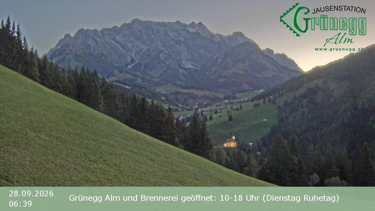 Archiv Foto Webcam Dienten: Ausblick Grünegg Alm