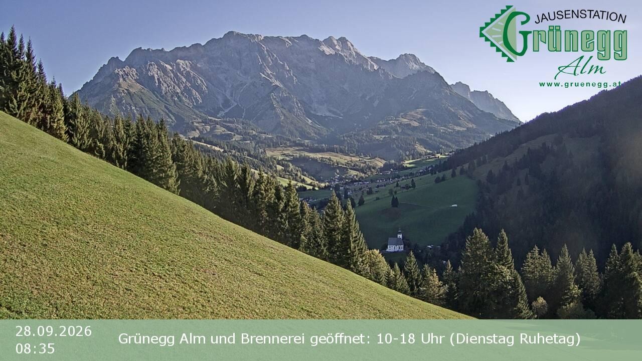 Archiv Foto Webcam Dienten: Ausblick Grünegg Alm