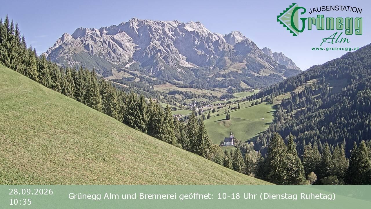 Archiv Foto Webcam Dienten: Ausblick Grünegg Alm