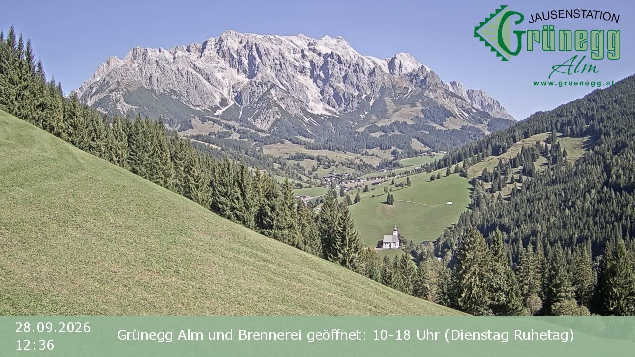 Archiv Foto Webcam Dienten: Ausblick Grünegg Alm