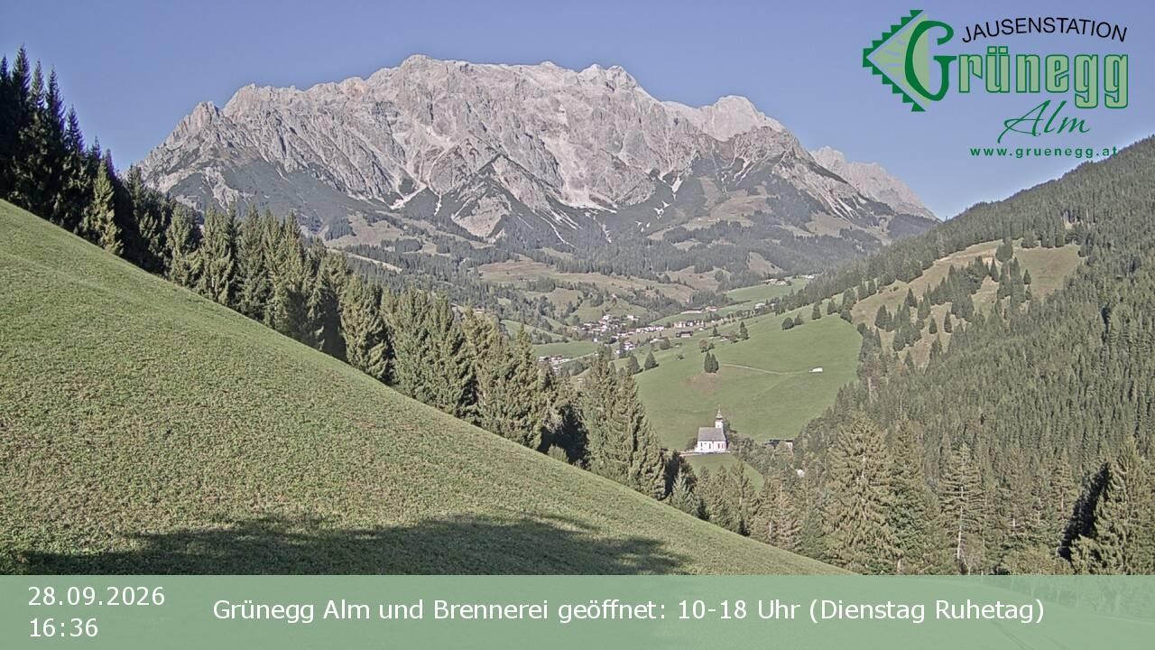 Archiv Foto Webcam Dienten: Ausblick Grünegg Alm