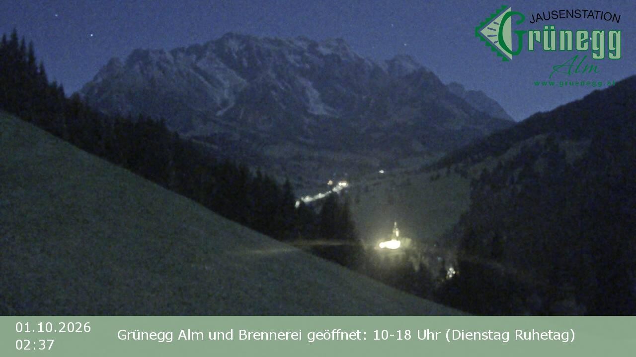 Archived image Webcam Dienten - View Grünegg Alm