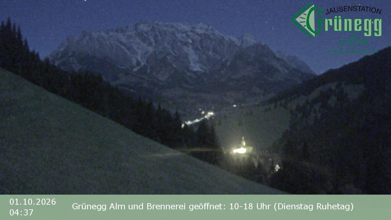 Archived image Webcam Dienten - View Grünegg Alm