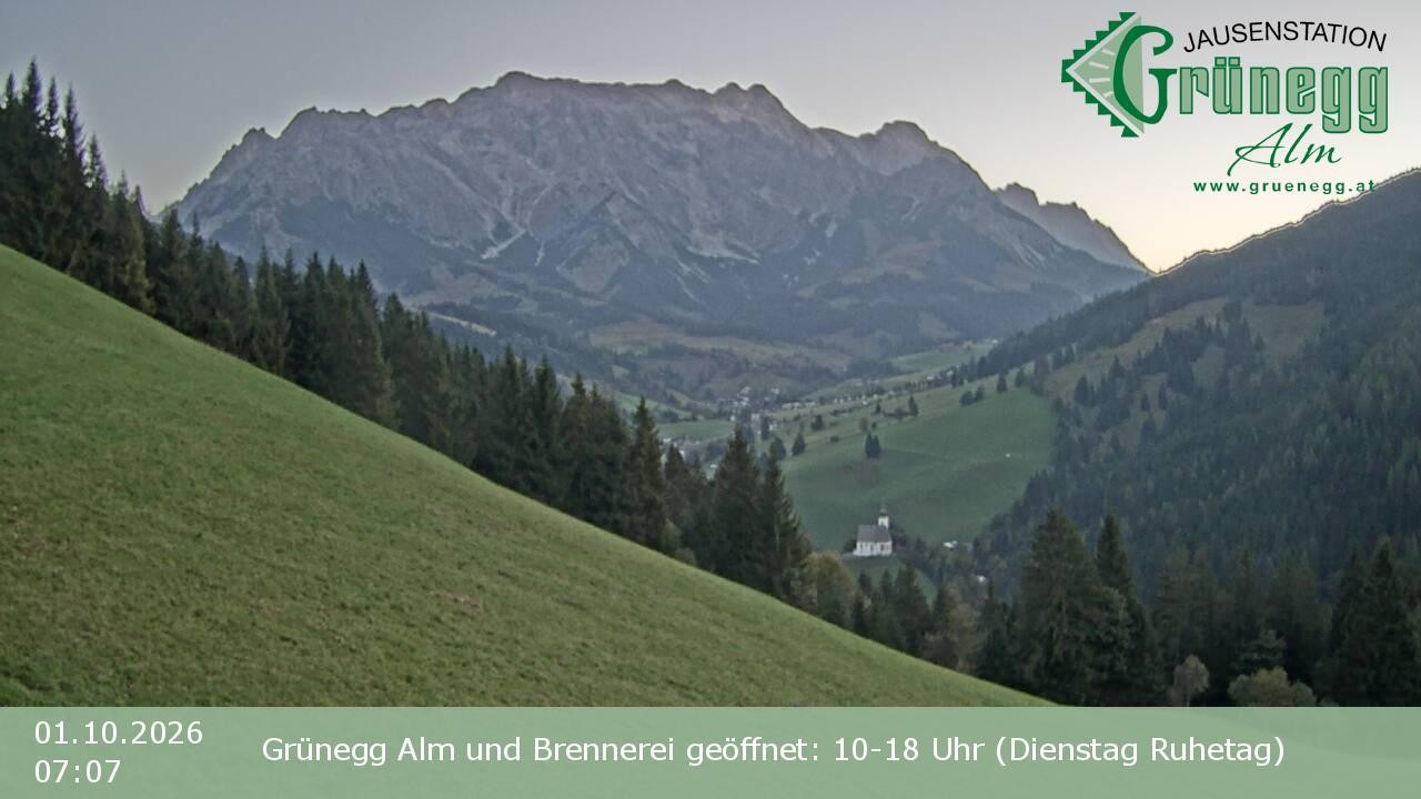 Archiv Foto Webcam Dienten: Ausblick Grünegg Alm