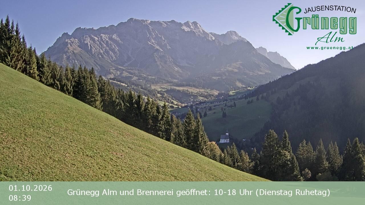 Archiv Foto Webcam Dienten: Ausblick Grünegg Alm