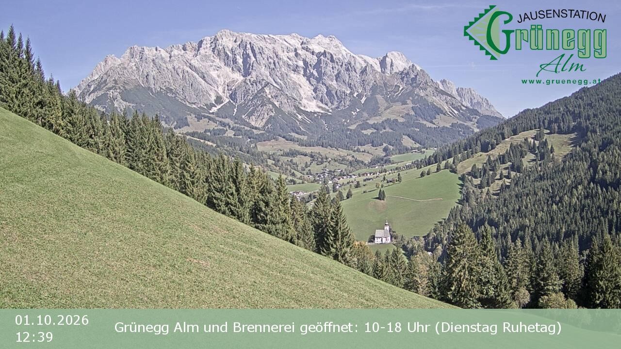 Archiv Foto Webcam Dienten: Ausblick Grünegg Alm