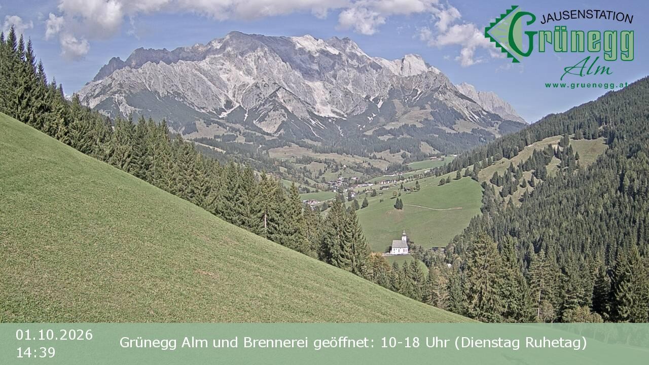 Archived image Webcam Dienten - View Grünegg Alm