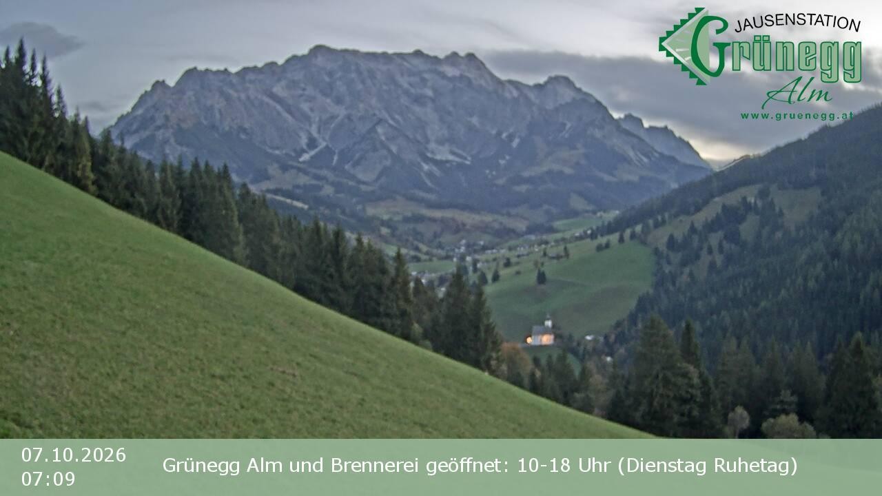 Archiv Foto Webcam Dienten: Ausblick Grünegg Alm