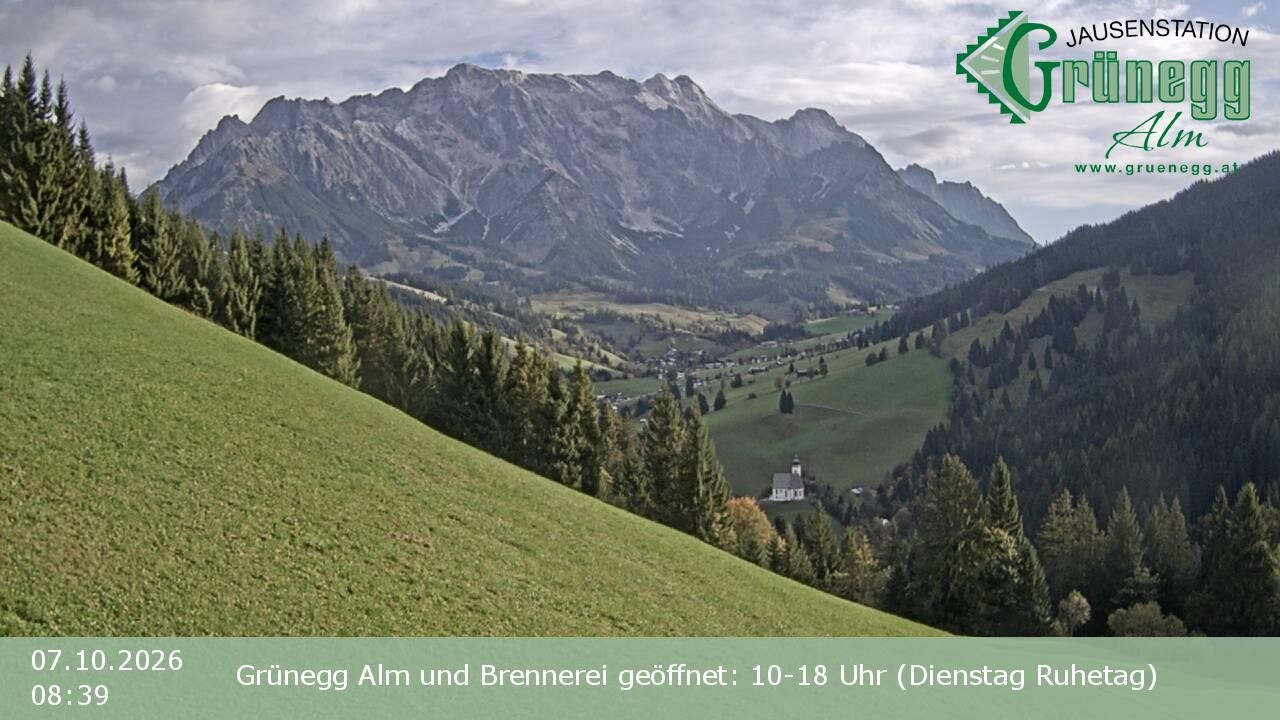 Archiv Foto Webcam Dienten: Ausblick Grünegg Alm