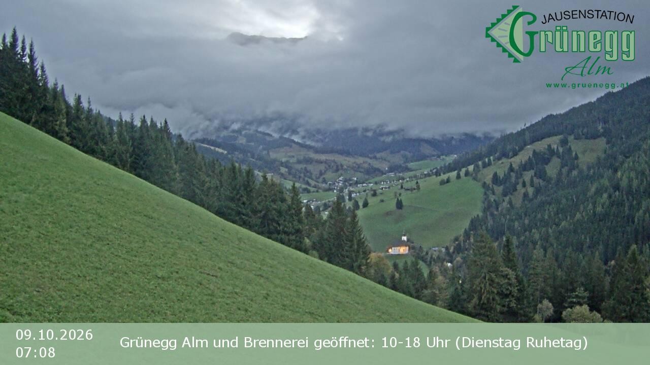 Archiv Foto Webcam Dienten: Ausblick Grünegg Alm