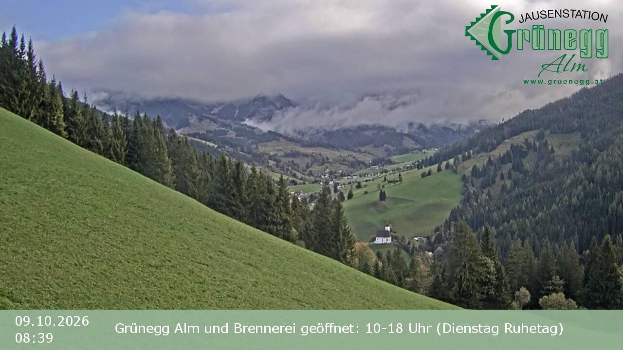 Archiv Foto Webcam Dienten: Ausblick Grünegg Alm