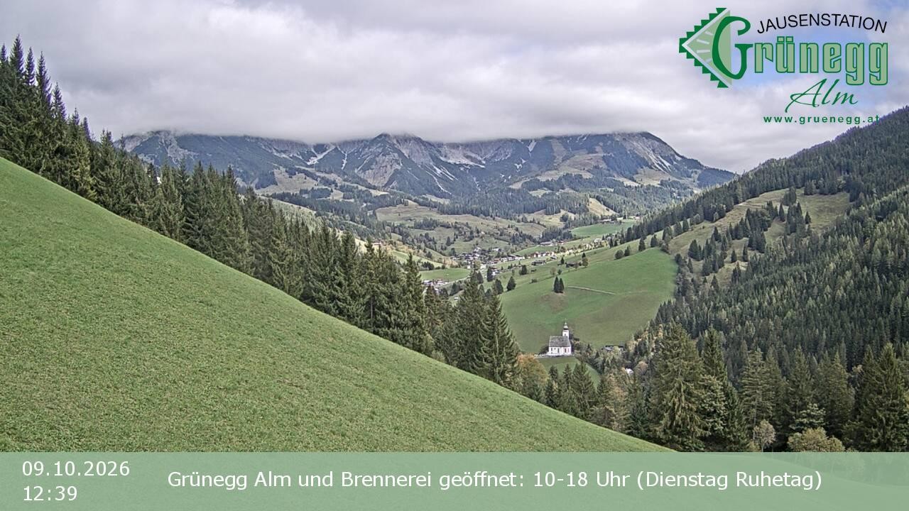 Archiv Foto Webcam Dienten: Ausblick Grünegg Alm