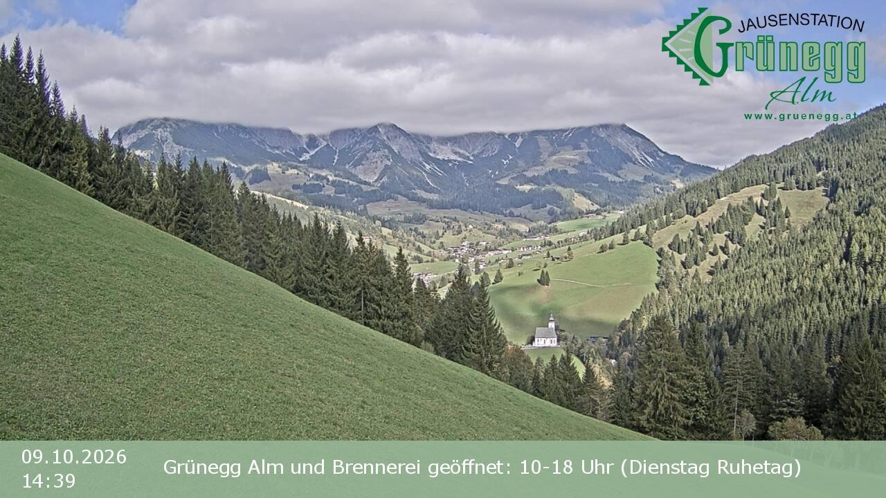 Archiv Foto Webcam Dienten: Ausblick Grünegg Alm