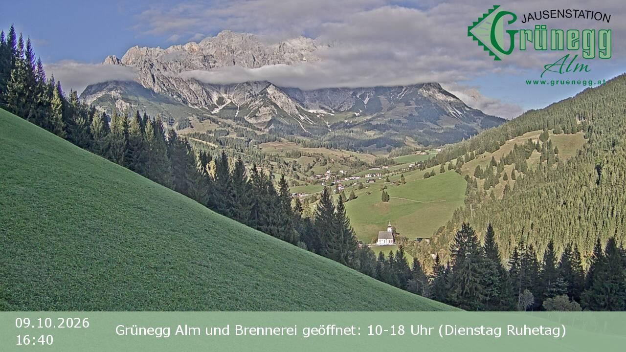 Archiv Foto Webcam Dienten: Ausblick Grünegg Alm