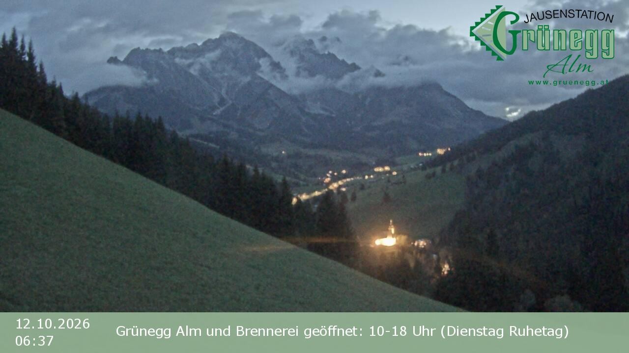 Archiv Foto Webcam Dienten: Ausblick Grünegg Alm