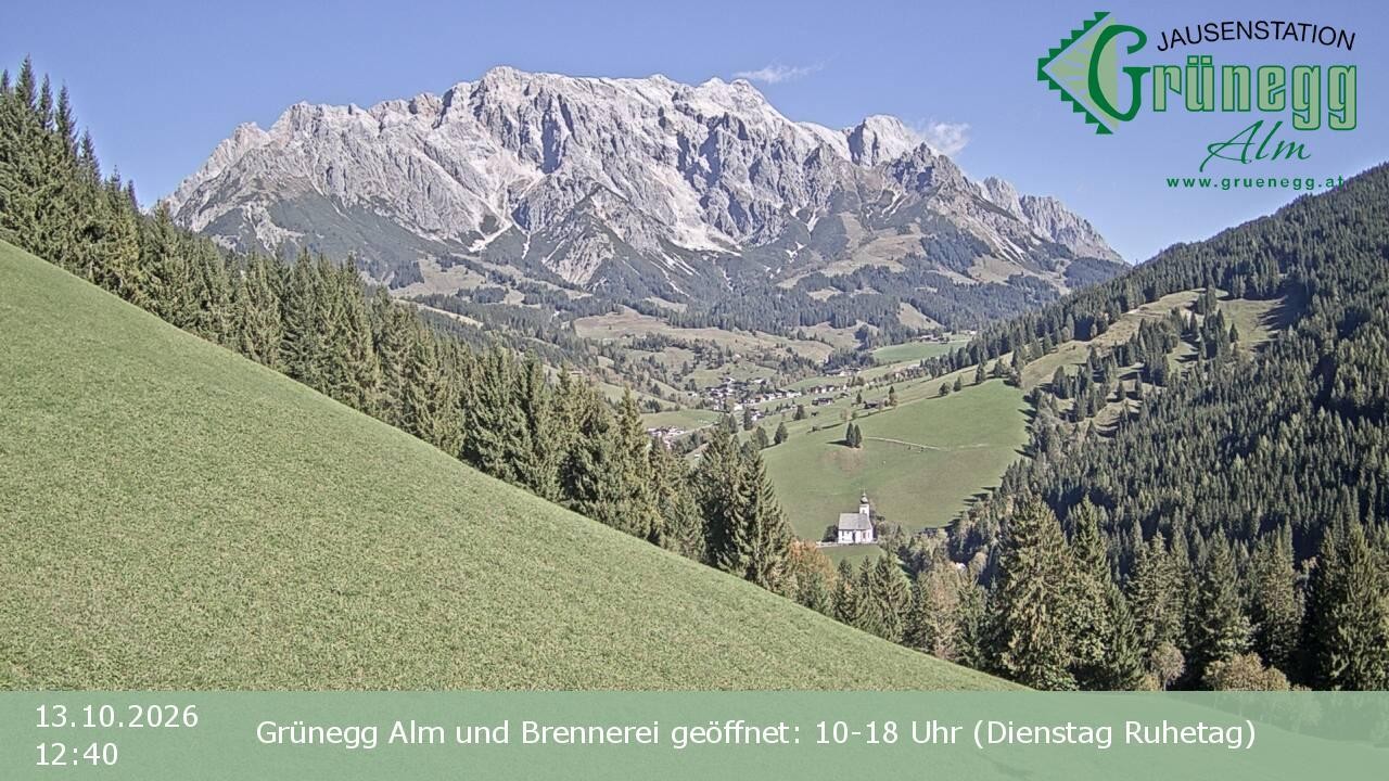 Archiv Foto Webcam Dienten: Ausblick Grünegg Alm