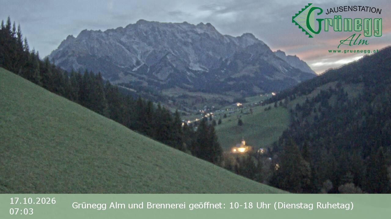 Archiv Foto Webcam Dienten: Ausblick Grünegg Alm