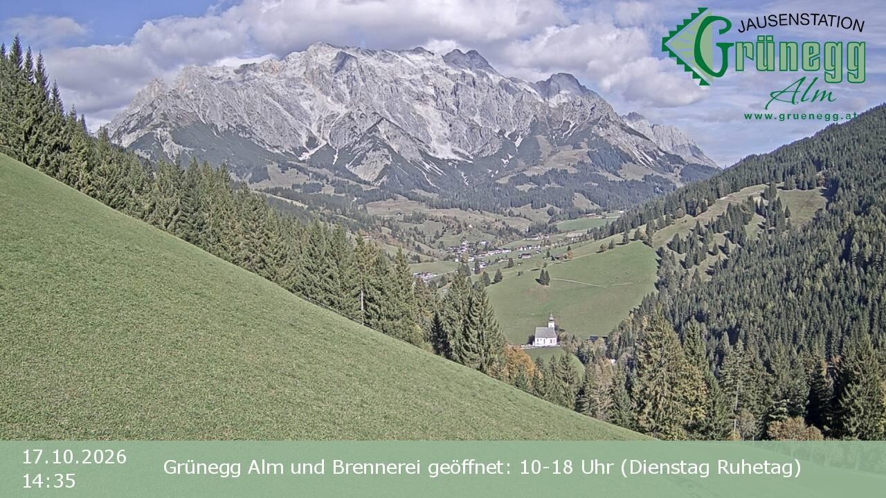 Archiv Foto Webcam Dienten: Ausblick Grünegg Alm