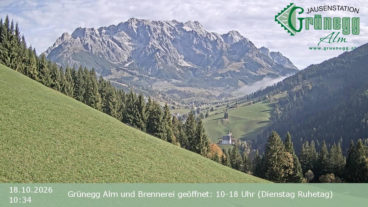 Archiv Foto Webcam Dienten: Ausblick Grünegg Alm
