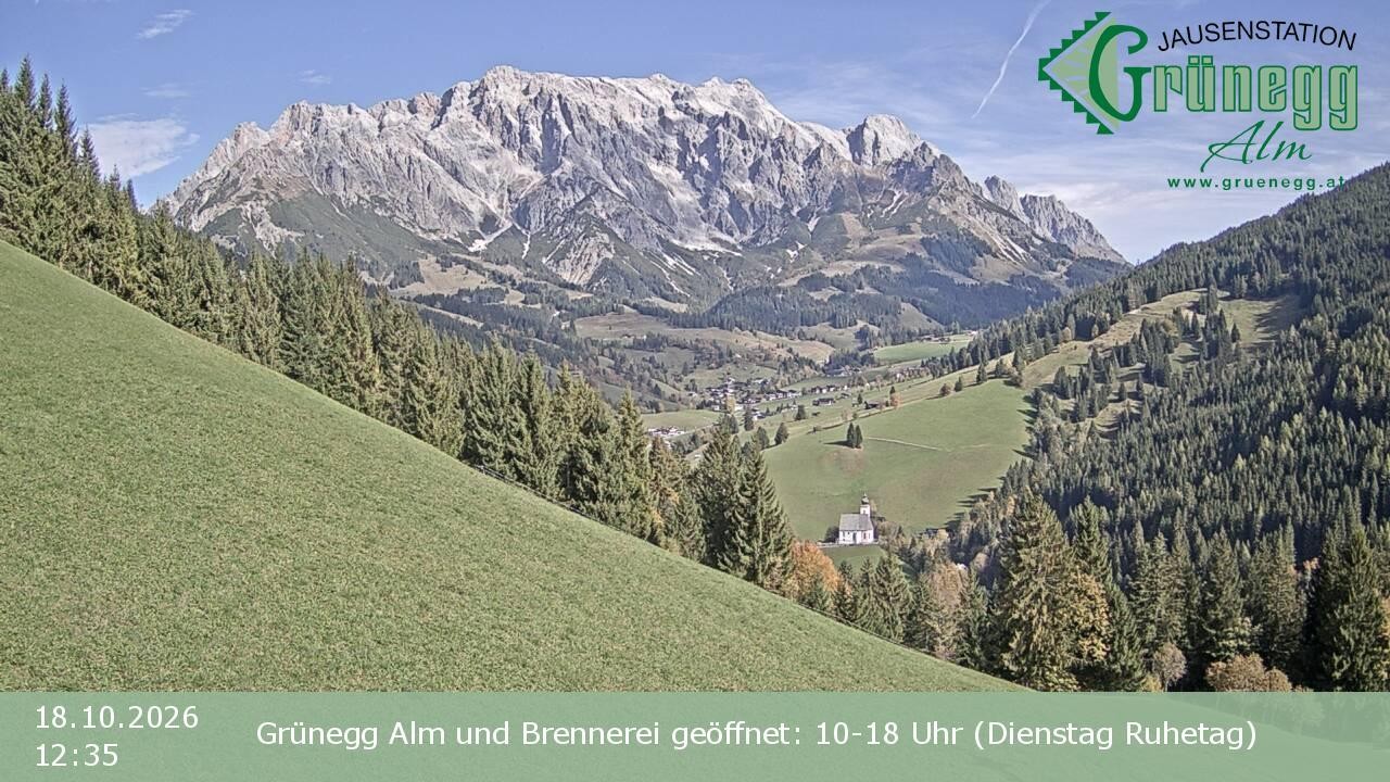 Archiv Foto Webcam Dienten: Ausblick Grünegg Alm