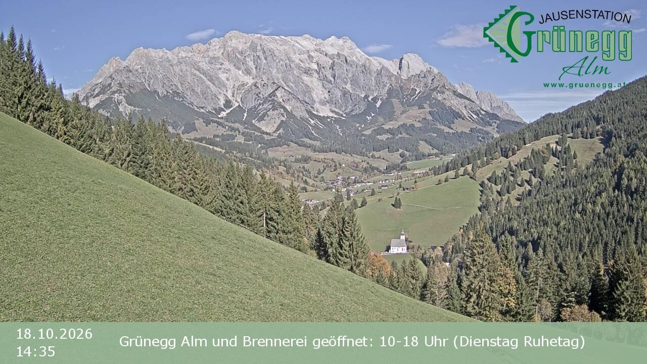 Archiv Foto Webcam Dienten: Ausblick Grünegg Alm