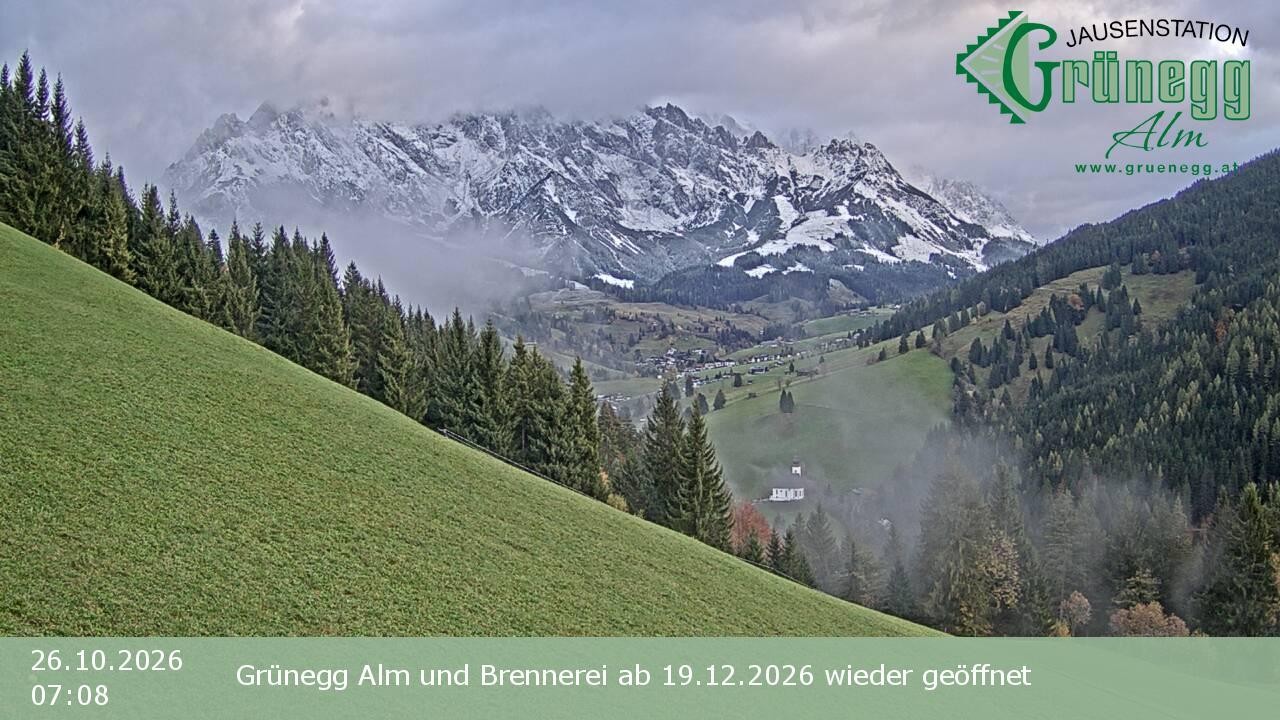 Archiv Foto Webcam Dienten: Ausblick Grünegg Alm
