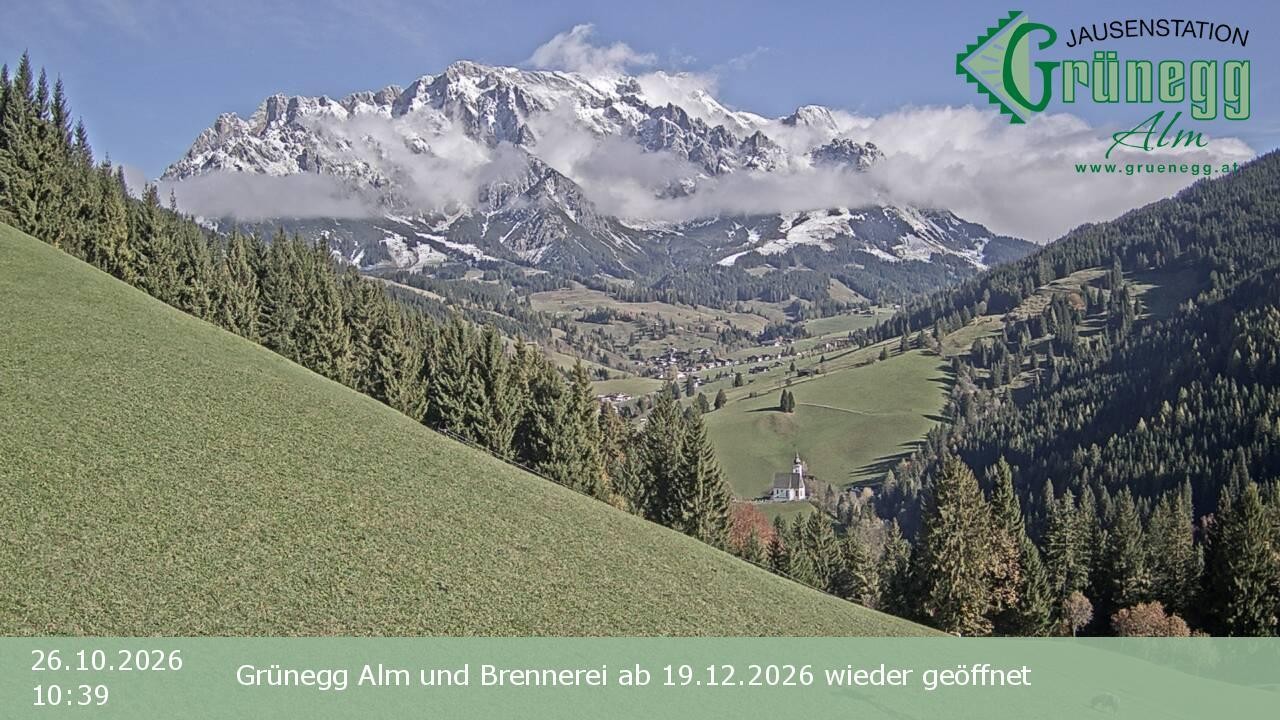 Archiv Foto Webcam Dienten: Ausblick Grünegg Alm