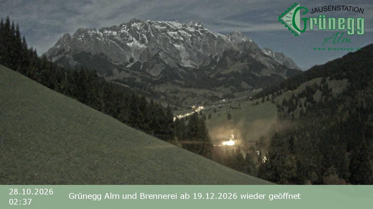 Archived image Webcam Dienten - View Grünegg Alm