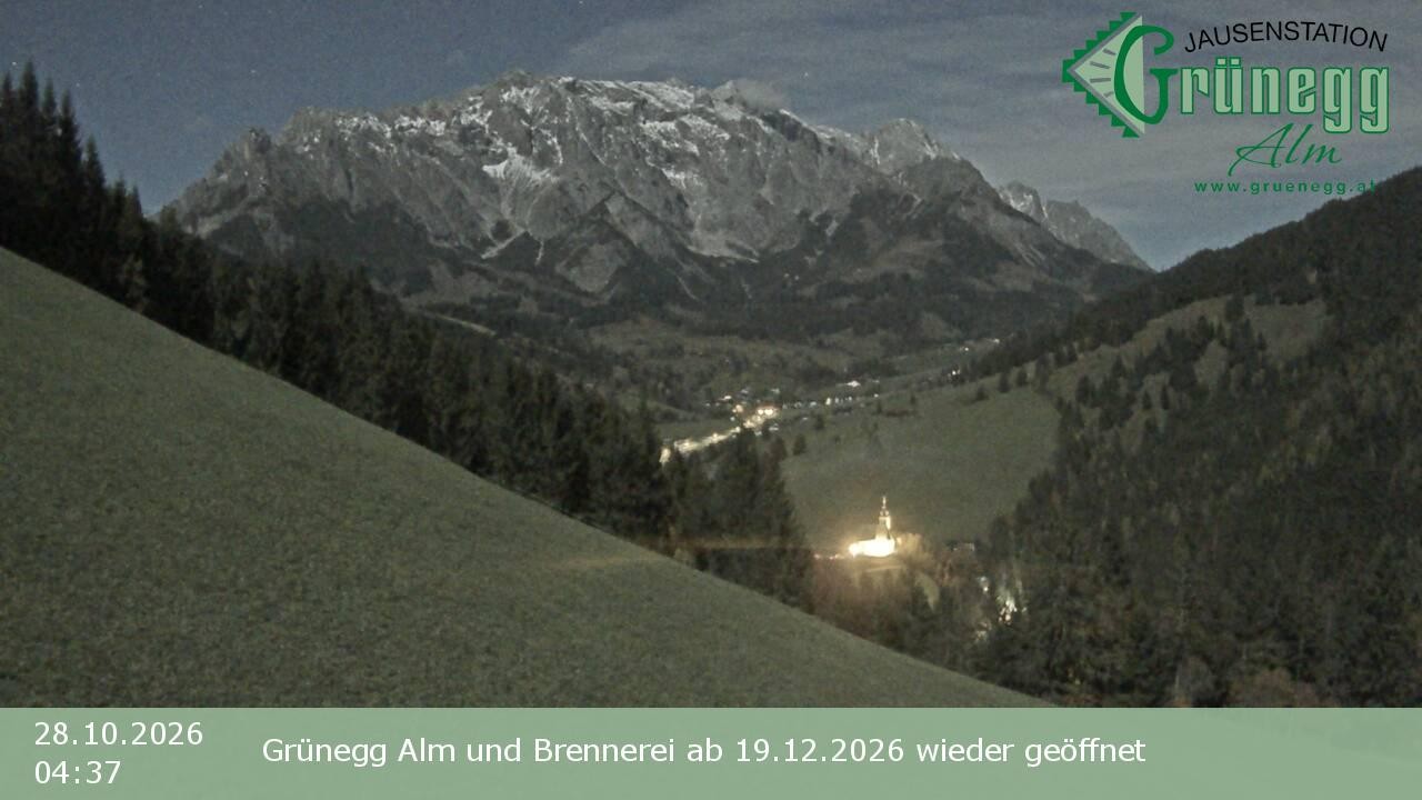 Archived image Webcam Dienten - View Grünegg Alm