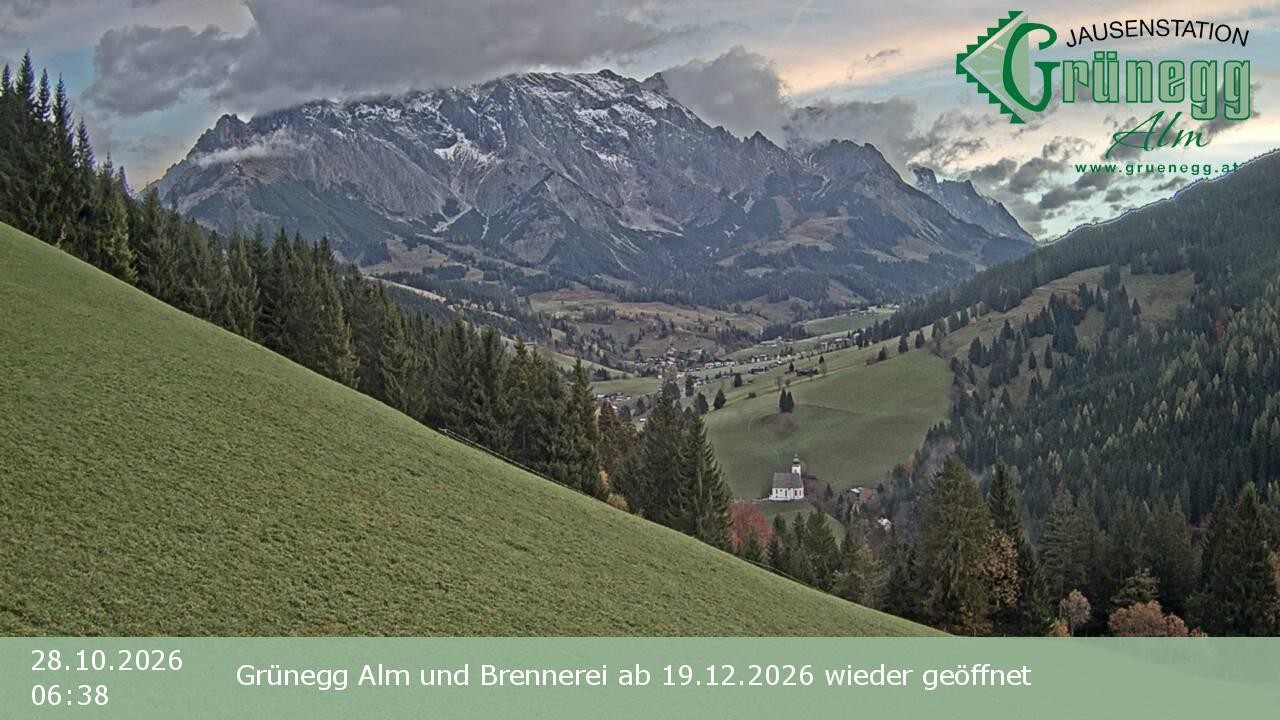 Archived image Webcam Dienten - View Grünegg Alm
