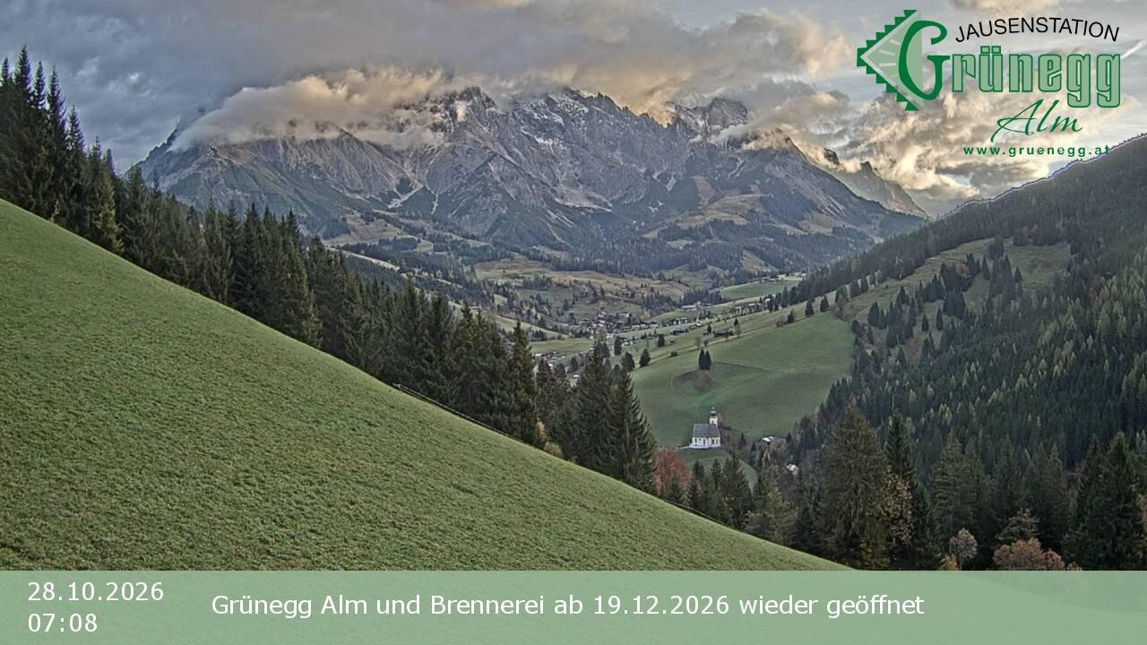 Archived image Webcam Dienten - View Grünegg Alm